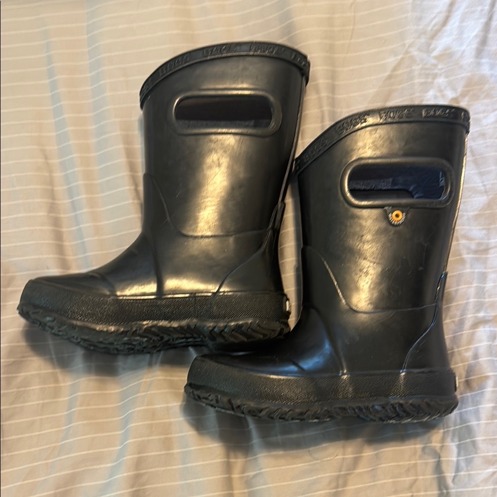 Toddler Bogs Black Rain Boots